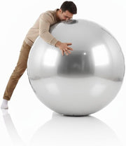 Set of 2 Oversized Silver Foil Balloons - Metallic Party Decorations