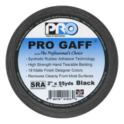 Pro Gaff® Premium Professional Grade Gaffer Tape Black 2" X 55YDS