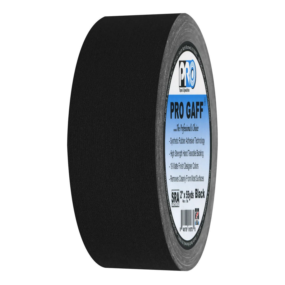 Pro Gaff® Premium Professional Grade Gaffer Tape Black 2" X 55YDS