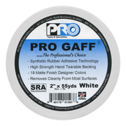 Pro Gaff® Premium Professional Grade Gaffer Tape White 2" X 55YDS