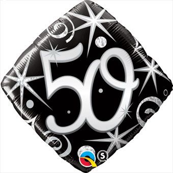 18" 50th Birthday Elegant Sparkles Diamond 1pk #30014