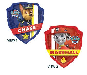 27" Paw Patrol Chase and Marshall Helium Foil Balloons 1ct #30182