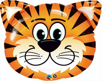 30" Tiger Head Shape Foil Balloons 1ct #16189