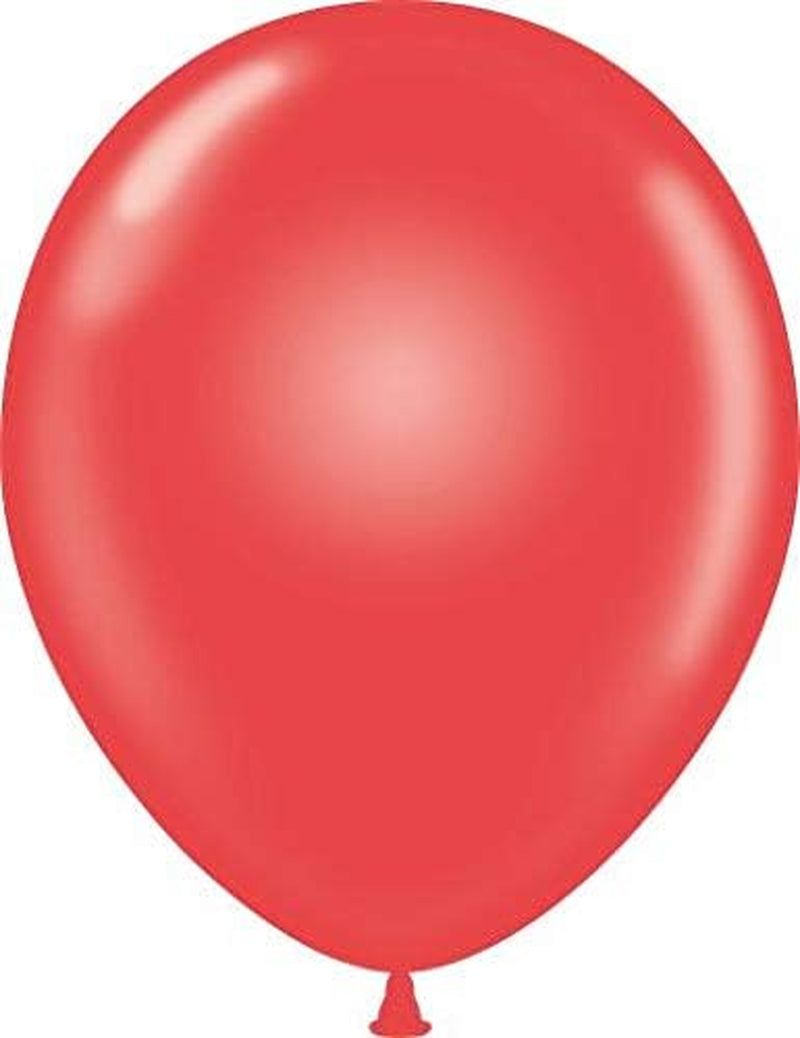 11 Inch Balloons Tuf-Tex, 11" Premium Helium Quality Decorator Balloons (07 Red)