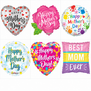 18" Mother's Day Mylar/Foil Balloon Bulk 100ct See Details