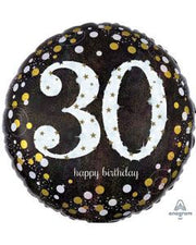 18" 30th Sparkling Birthday Balloons Sparkling  #32129, 1ct.