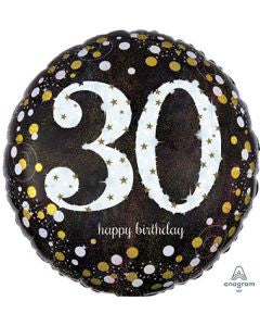 18" 30th Sparkling Birthday Balloons Sparkling  #32129, 1ct.