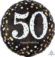 18" 50th Birthday Balloons Sparkling 1 per pack #32131