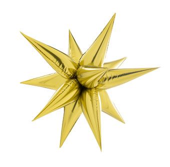 60" Star Burst Jumbo Gold Foil Balloons #32223
