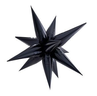 60" Star Burst Jumbo Black Foil Balloons #32242