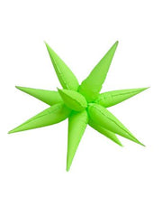 26" Star Burst Foil Balloons Small Neon Green #32391