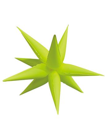 26" Star Burst Foil Balloons Small Neon Yellow #32394