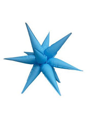 40" Star Burst Foil Balloons Large Neon Blue #32395