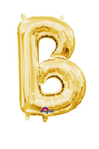 16" Mini Gold Letter B Balloon Self Sealing #33014