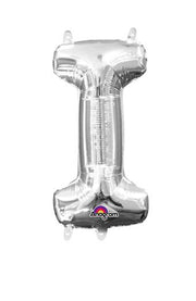 16" Mini Silver Letter I Balloon Self Sealing #33028
