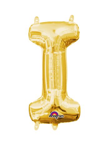 16" Mini Gold Letter I Balloon Self Sealing #33029