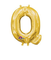 16" Mini Gold Letter Q Balloon Self Sealing #33045
