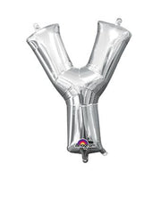 16" Mini Silver Letter Y Balloon Self Sealing #33060