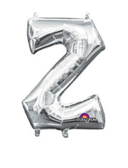 16" Mini Silver Letter Z Balloon Self Sealing #33062
