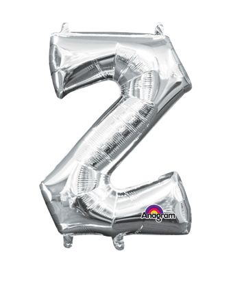 16" Mini Silver Letter Z Balloon Self Sealing #33062