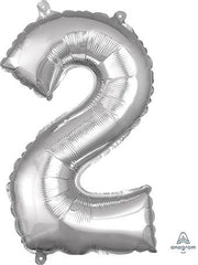 16" Mini Silver # 2 Balloon Air Fill Only #33078