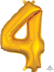 16" Mini Gold # 4 Balloon Air Fill Only