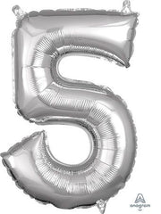 16" Mini Silver # 5 Balloon Air Fill Only #33084