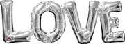 **SPECIAL** 25" LOVE Script Silver Connected Word Phrase #33101