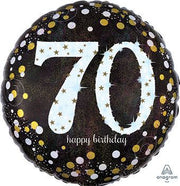 18" 70th Sparkling Birthday Balloons 1 pack  #33741