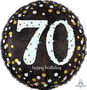 18" 70th Sparkling Birthday Balloons 1 pack #33741