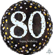 80th Sparkling Birthday Foil Balloons 1ct #33742