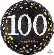 100th Birthday Holographic Foil Balloons 1ct #33744