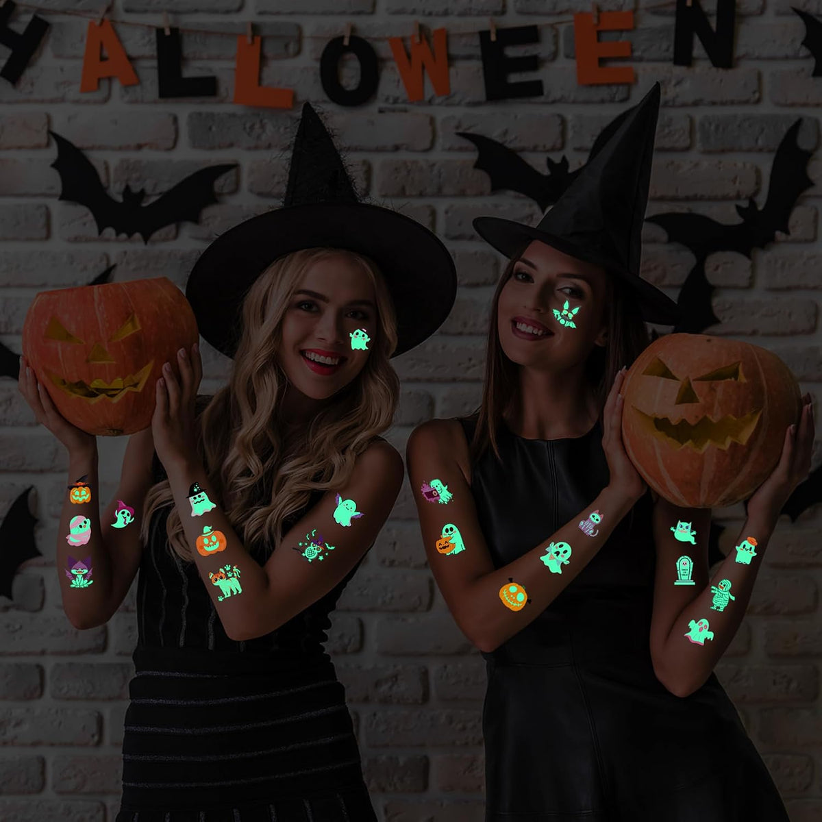 216 PCS Halloween Tattoos for Kids Halloween Party Favors Bulk
