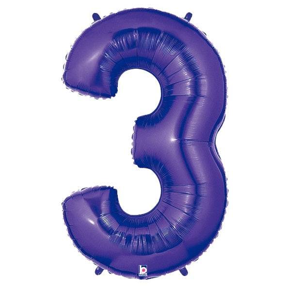 *** Special*** 36" Sempertex Purple Number # 3 Foil Balloon #00873