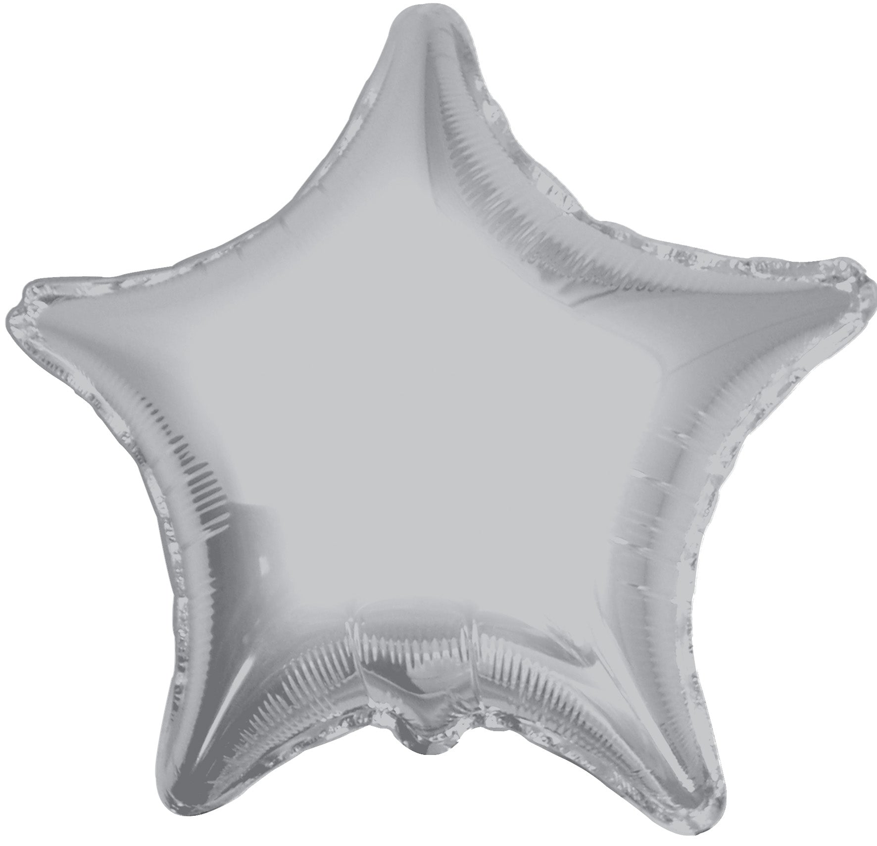 4" Micro Mini Silver Stars Foil Air Fill Only Balloon (5 PACK)#34013-04