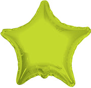19" Lime Star Helium Foil Balloons 5 Pack # 17856