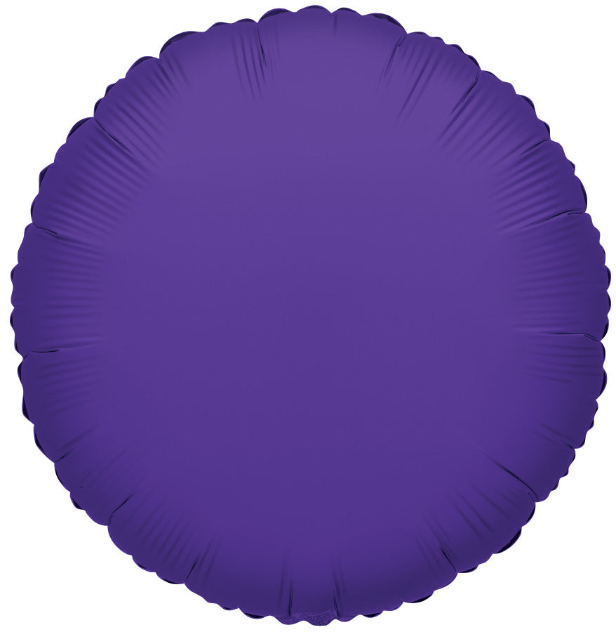 9" Mini Purple Circles Foil Balloon Air Fill Only 5 Pack #34054