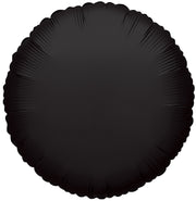 9" Mini Black Circle Foil Balloon Air Fill Only 5 Pack #34070-09
