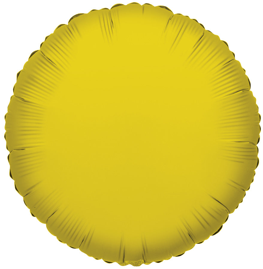 4" Micro Mini Gold Circle Foil Balloon Air Fill Only (5 Pack) #34072