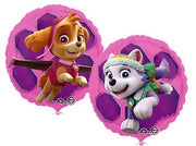 18" Paw Patrol Skye & Everest Helium Foil Balloons 1ct #34088