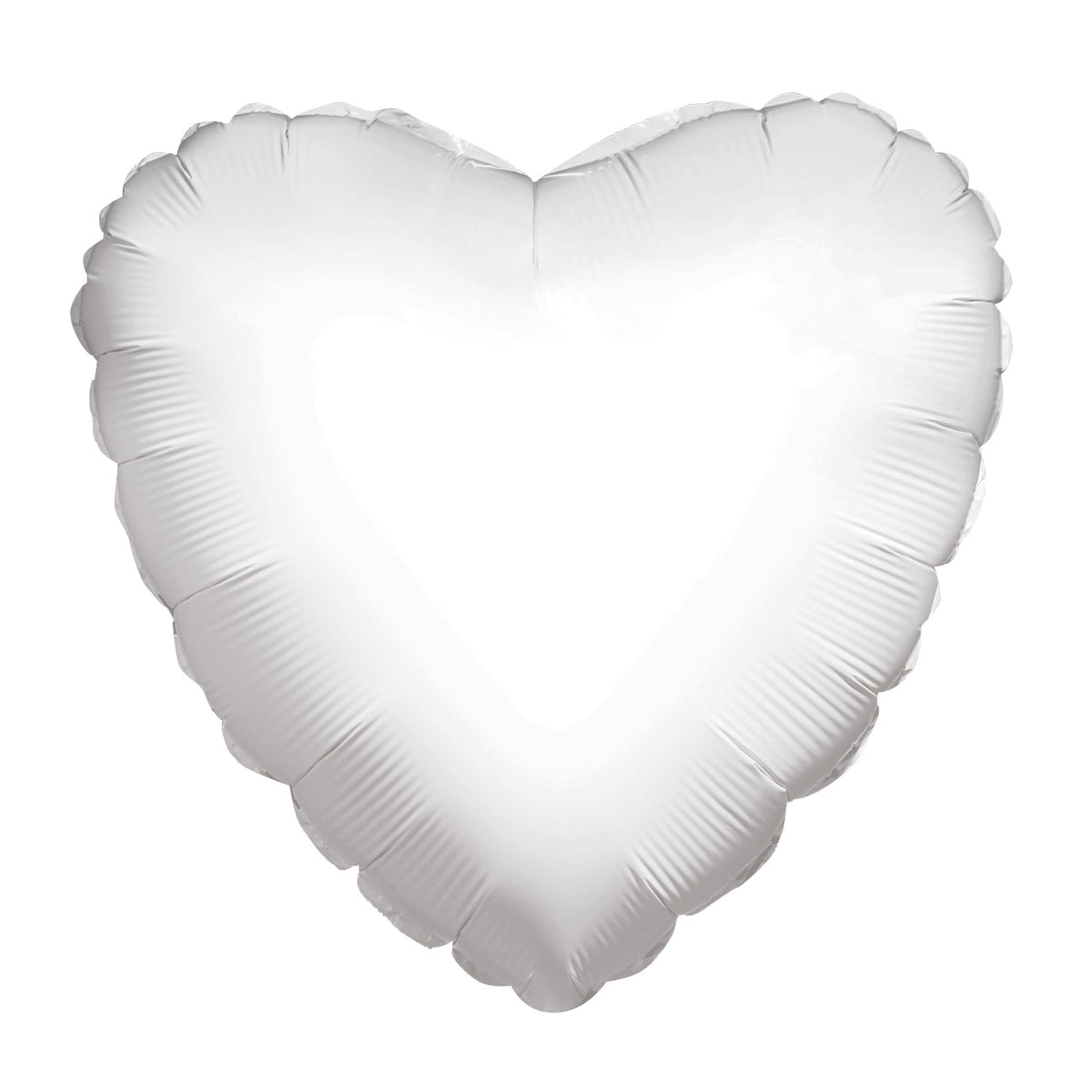 9" Mini White Heart Foil Balloons Air Fill Only (5 PACK) #34102-09