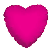 9" Mini Hot Pink Heart Foil Balloon Air Fill Only (5 PACK) #34105-09