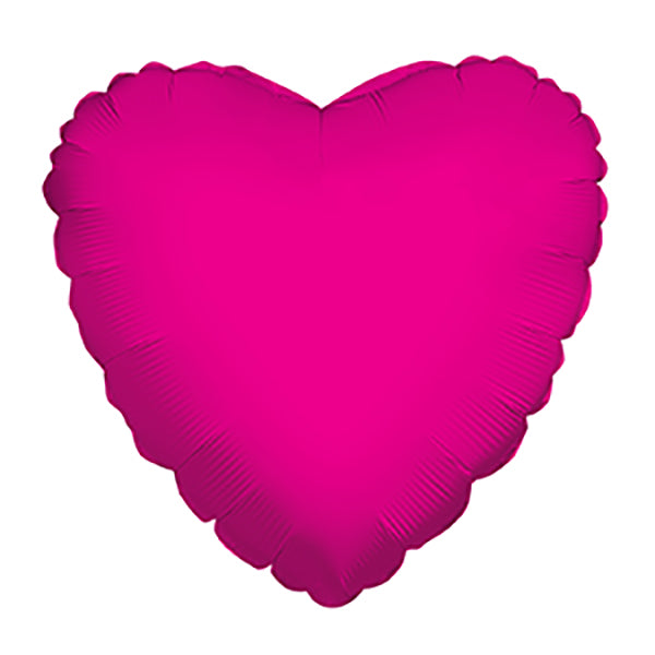 9" Mini Hot Pink Heart Foil Balloon Air Fill Only (5 PACK) #34105-09