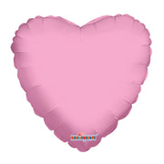 9" Mini Metallic Baby Pink Heart Shape Foil Balloon Air Fill Only (5 PACK) #34111-09