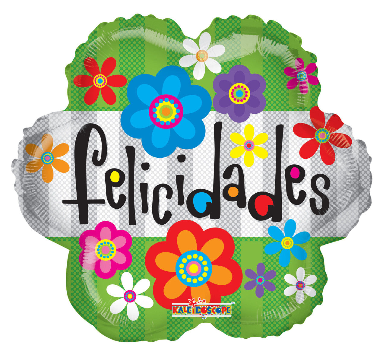 9" Spanish Felicidades Flores Air Fill Only Foil Balloons (5 Pack) #34214-09