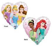 18" Princess Dream Big Heart 2 Sided Shaped Helium Balloon 1ct #34267