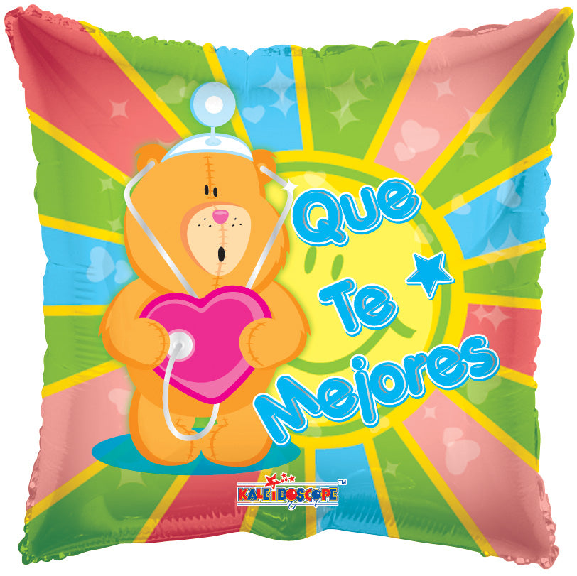 18" Spanish Get Well "Que Te Mejores" Helium Foil Balloons (5 PACK) #34350