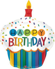 36" Frosted Cupcake with Candle (1 Pack) #34442