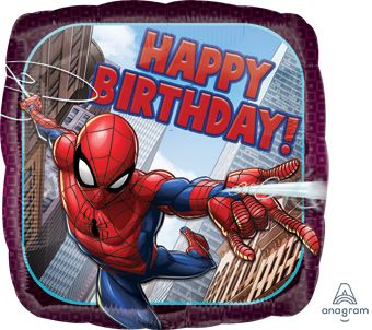 18" Happy Birthday! Spider-Man Animated In Action Helium Foil Balloon 1ct #34664