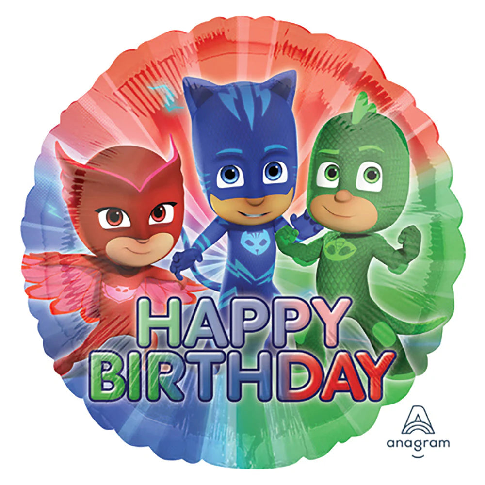 18" PJ Mask Happy Birthday balloon 1ct- #34673